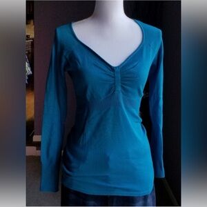 Sexy Fitted V-neck Knit Sweater from Europe - Small